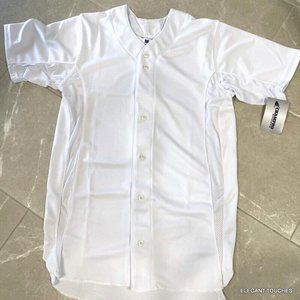 Champro Sports White Field Sport Jersey Top Adult M Mens Short Sleeve